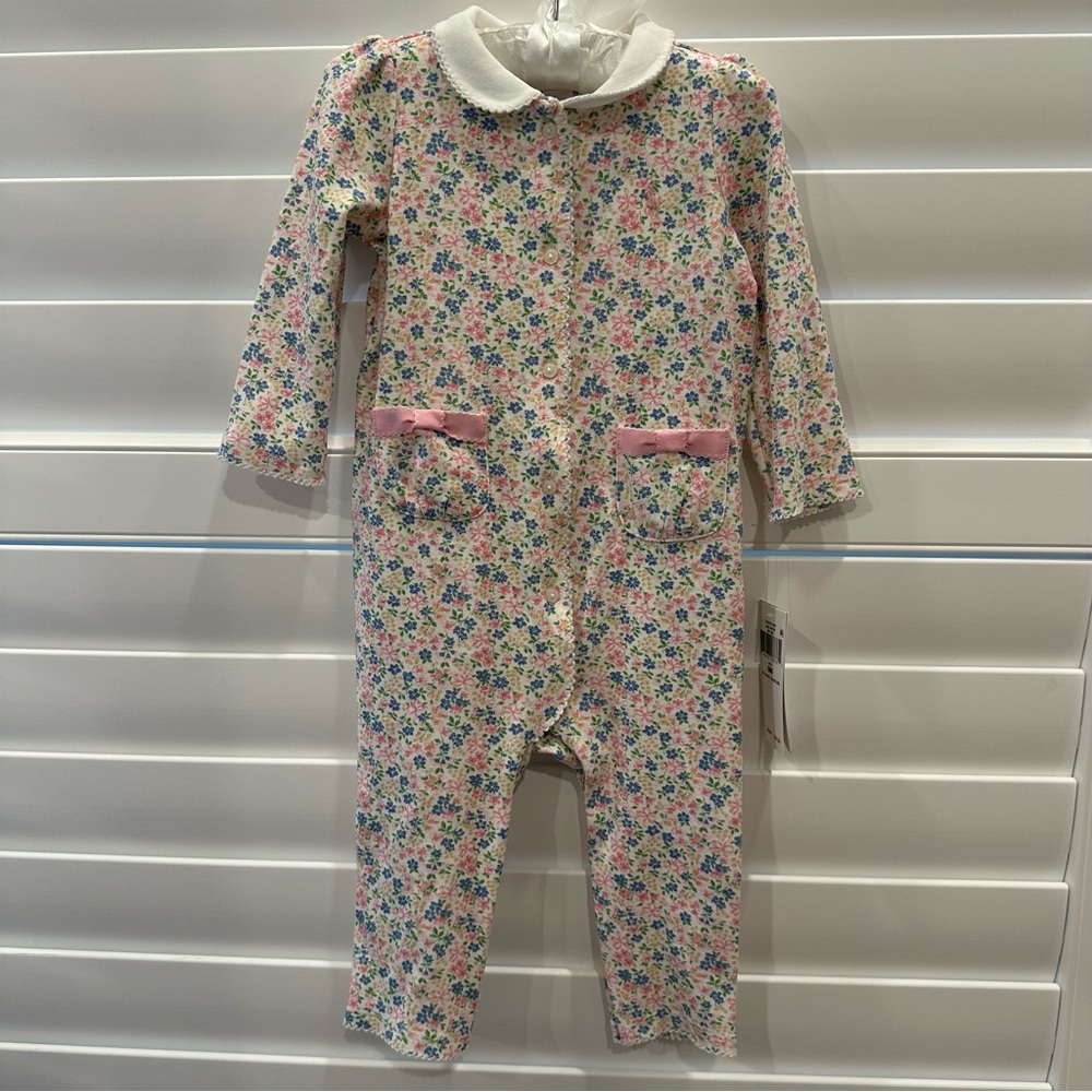 Ralph Lauren baby girl Floral Kids One Piece with Pink Accents